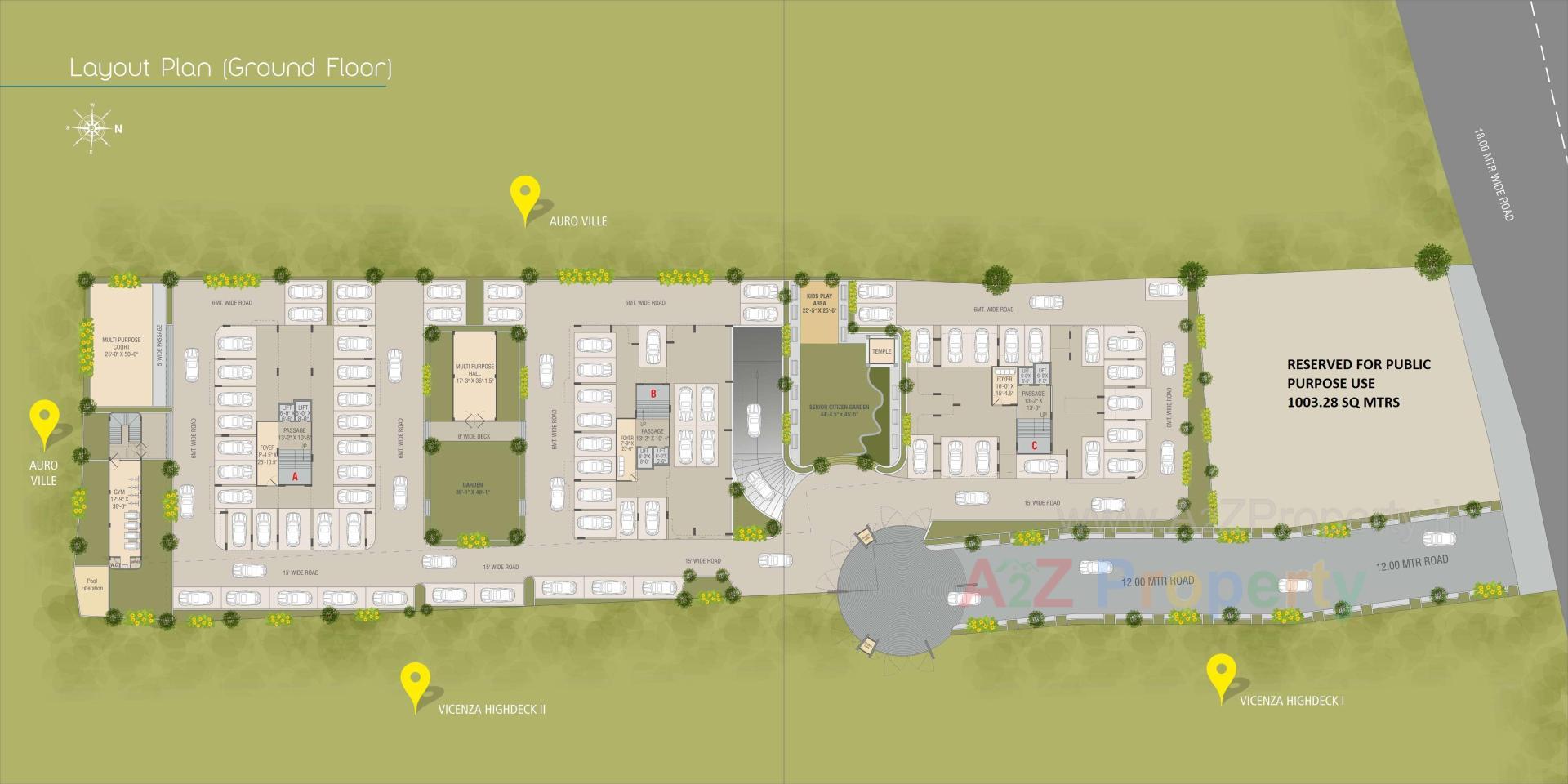 Layout of real estate project Samanvay Saatvik located at Kalali, Vadodara, Gujarat
