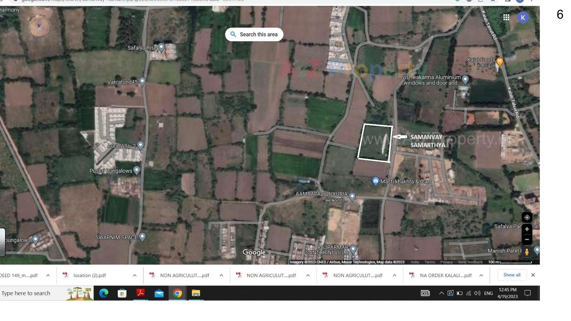 Layout of real estate project Samanvay Samarthya located at Kalali, Vadodara, Gujarat