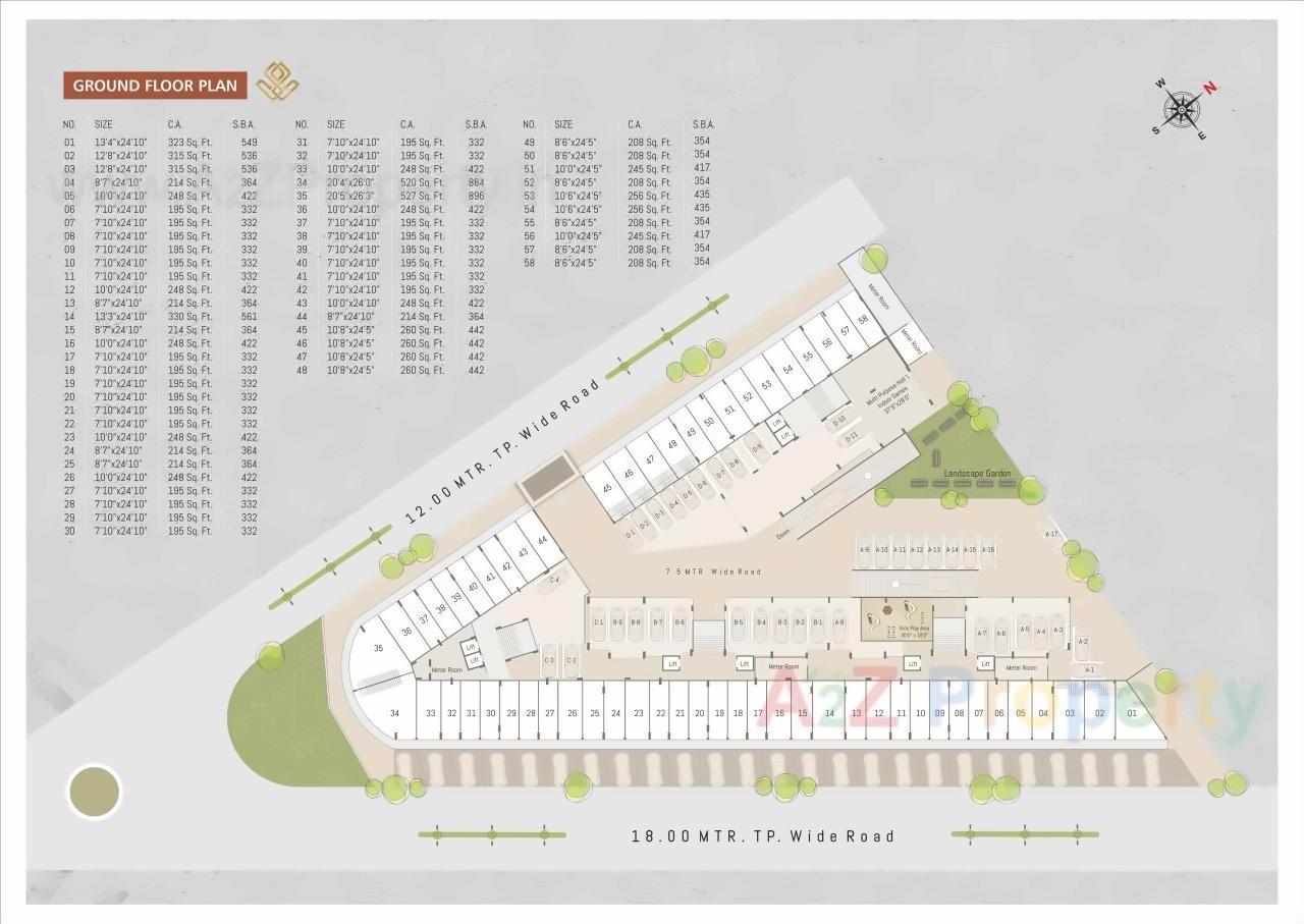 Layout of real estate project Samanvay Samipya located at Vadodara, Vadodara, Gujarat
