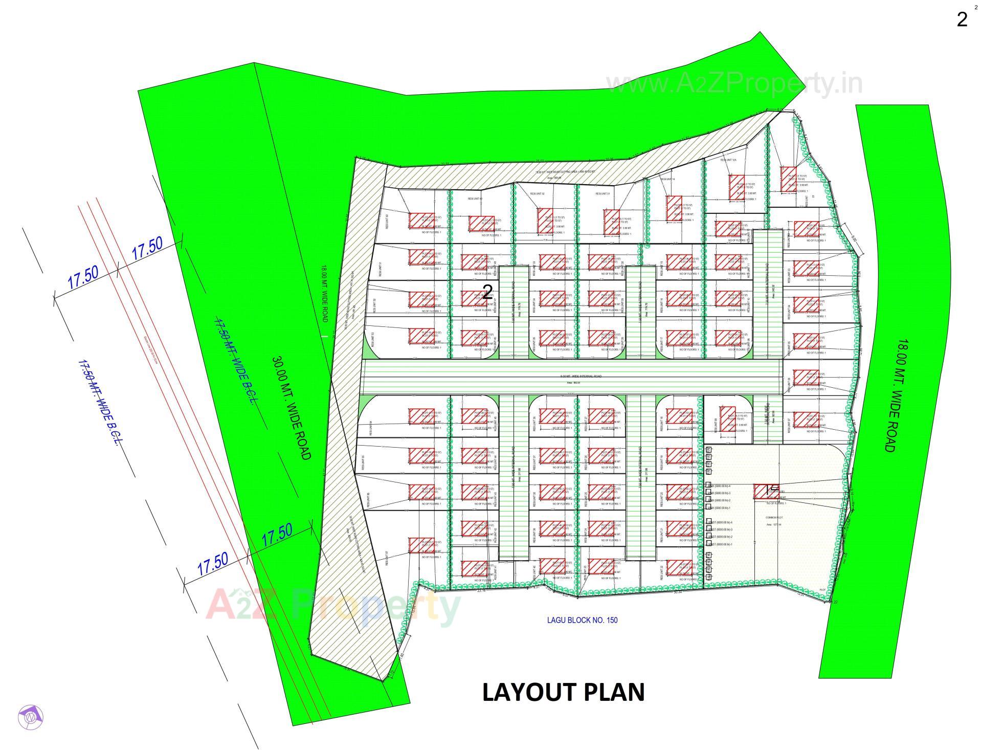 Layout of real estate project Samanvay Satatya located at Kalali, Vadodara, Gujarat