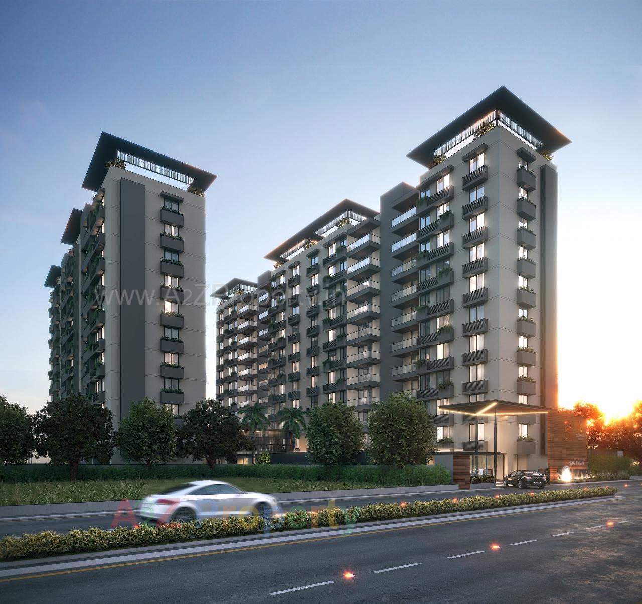 3D Elevation of real estate project Samanvay Solitaire located at Bhayli, Vadodara, Gujarat