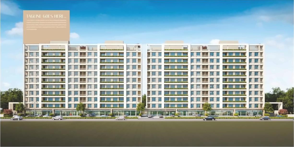 3D Elevation of real estate project Samanvay Splendid located at Sevasi, Vadodara, Gujarat