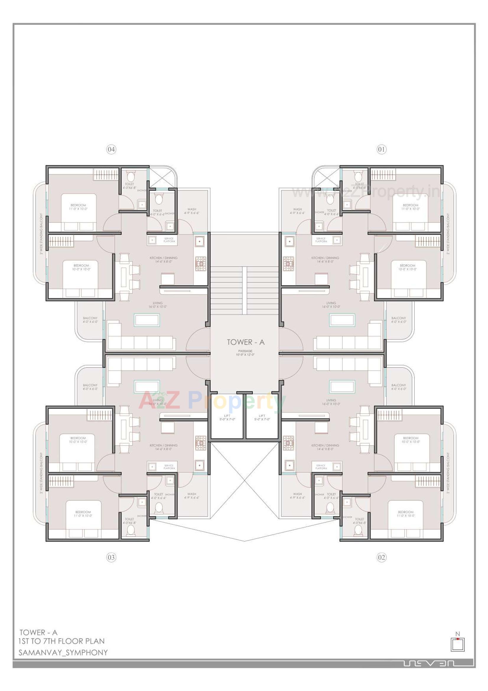 Layout of real estate project Samanvay Symphony located at Bapod, Vadodara, Gujarat