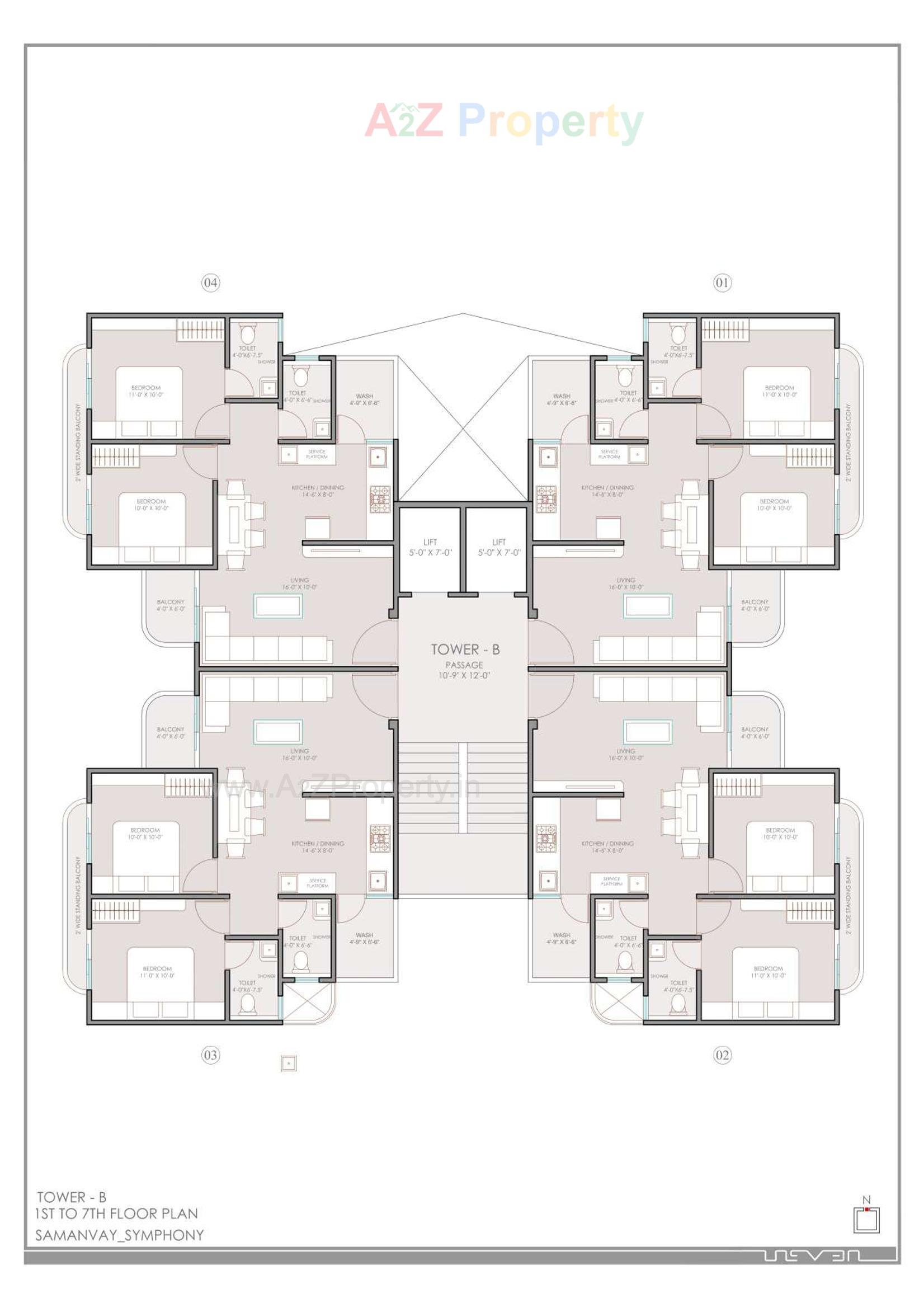 Layout of real estate project Samanvay Symphony located at Bapod, Vadodara, Gujarat