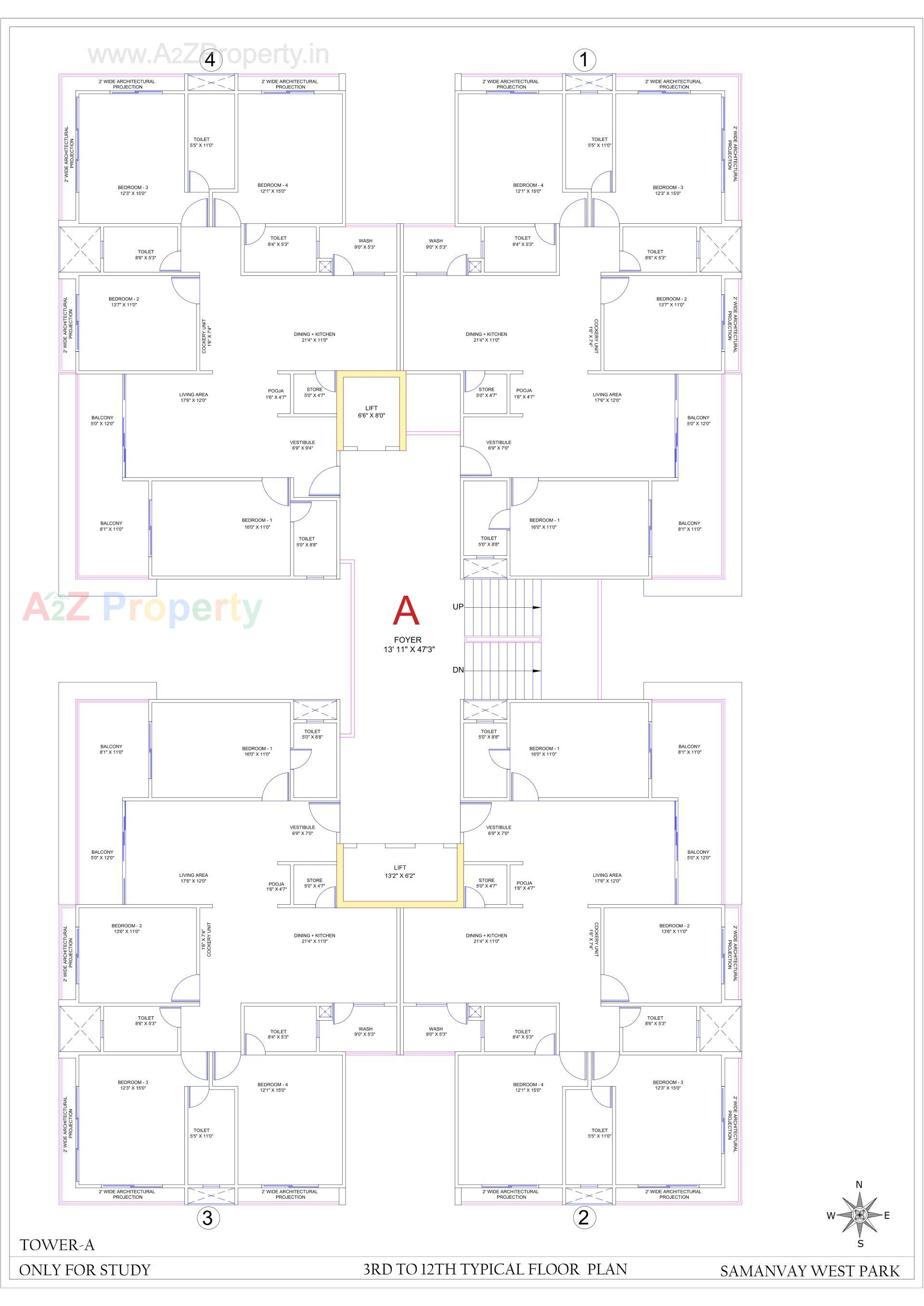 Layout of real estate project Samanvay West Park located at Ankodiya, Vadodara, Gujarat