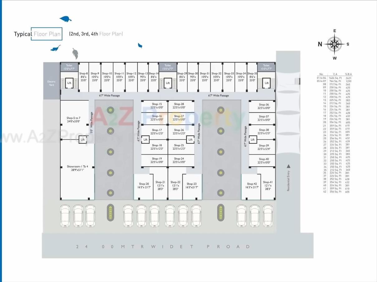 Layout of real estate project Samanvay Westbreeze located at Gotri, Vadodara, Gujarat
