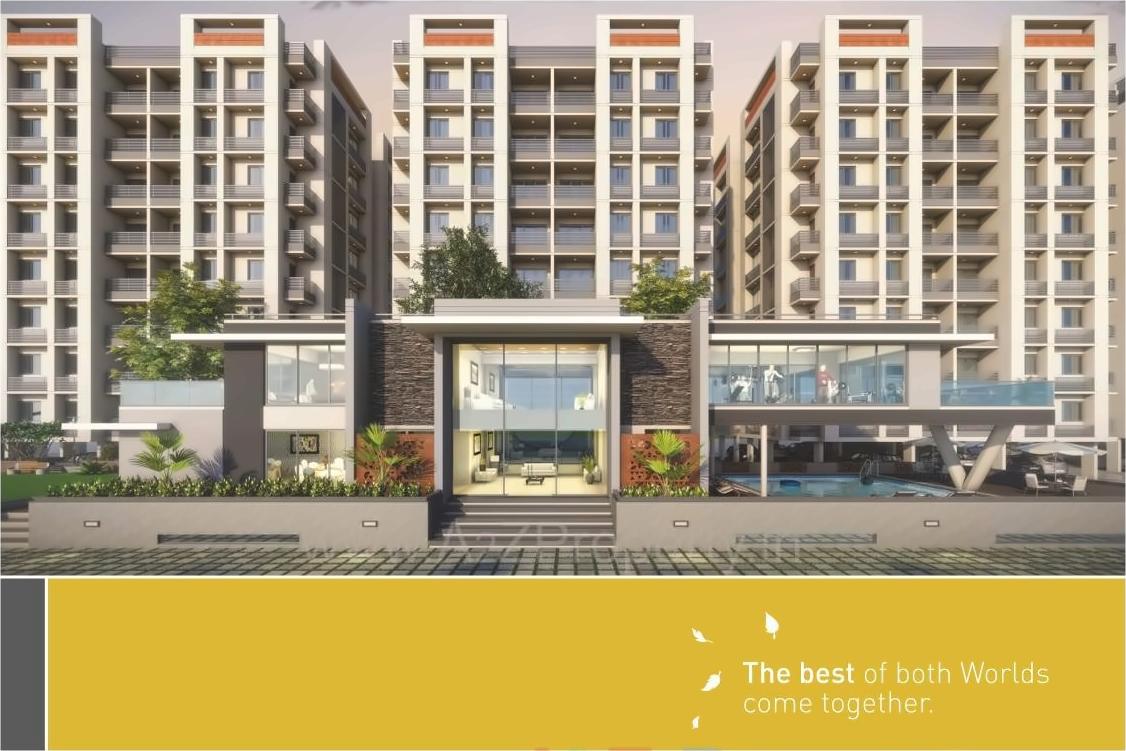 3D Elevation of real estate project Samanvay Westbreeze located at Gotri, Vadodara, Gujarat