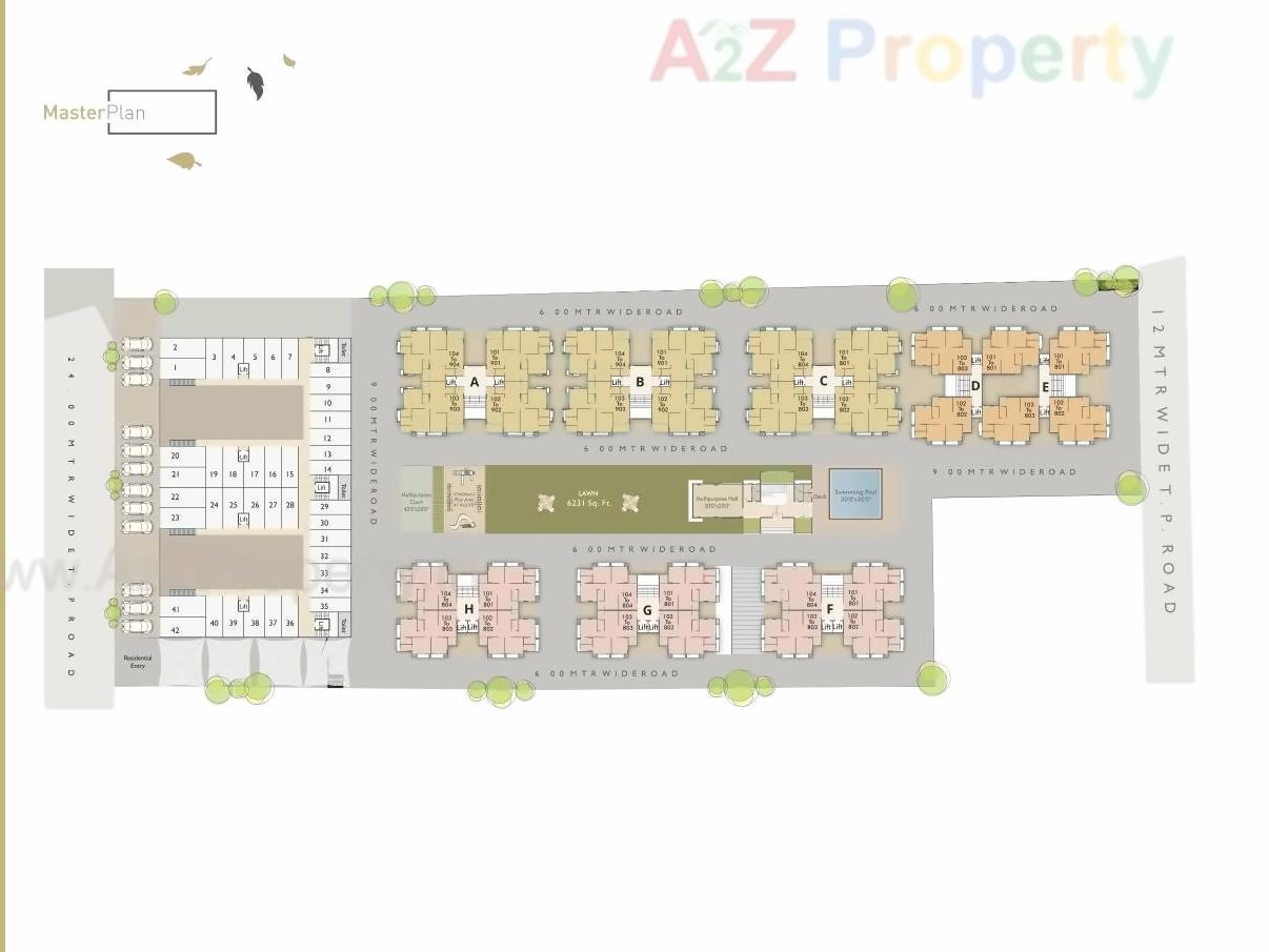Layout of real estate project Samanvay Westbreeze located at Gotri, Vadodara, Gujarat