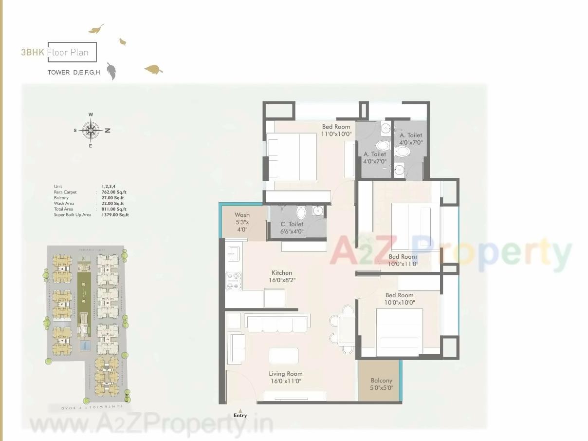 Layout of real estate project Samanvay Westbreeze located at Gotri, Vadodara, Gujarat