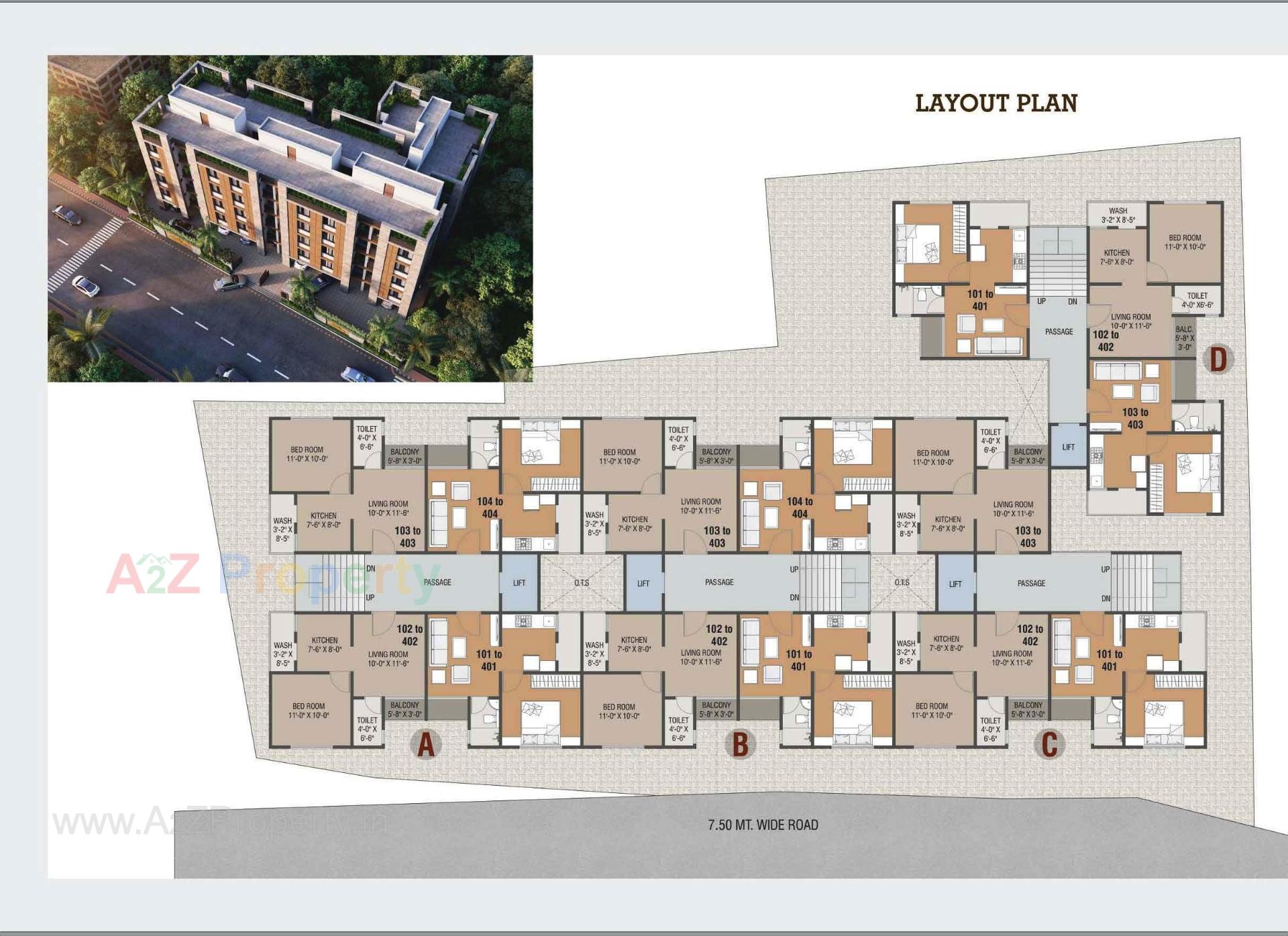 Layout of real estate project Samarpan located at Tarsali, Vadodara, Gujarat
