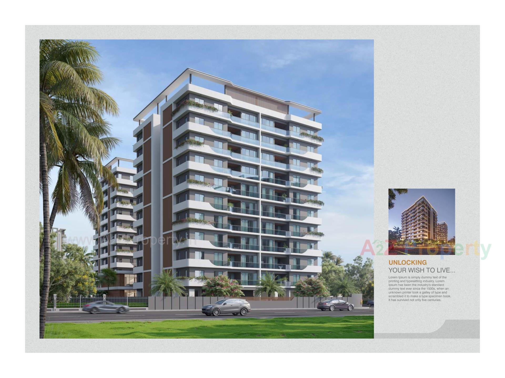 3D Elevation of real estate project Samruddhi 60 Onyx located at Gotri, Vadodara, Gujarat