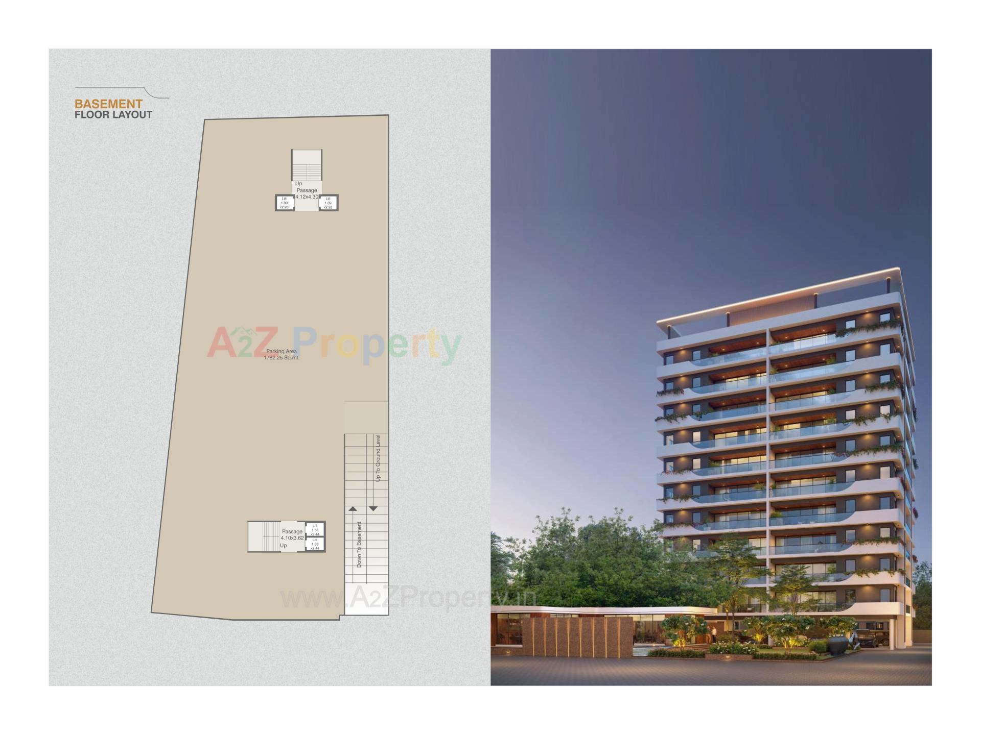 3D Elevation of real estate project Samruddhi 60 Onyx located at Gotri, Vadodara, Gujarat