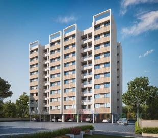 Elevation of real estate project Samruddhi Aanandam located at Tarsali, Vadodara, Gujarat