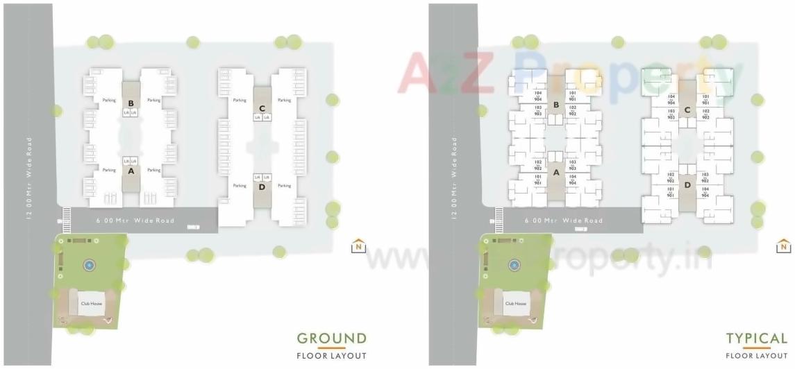 Layout of real estate project Samruddhi Aanandam located at Tarsali, Vadodara, Gujarat