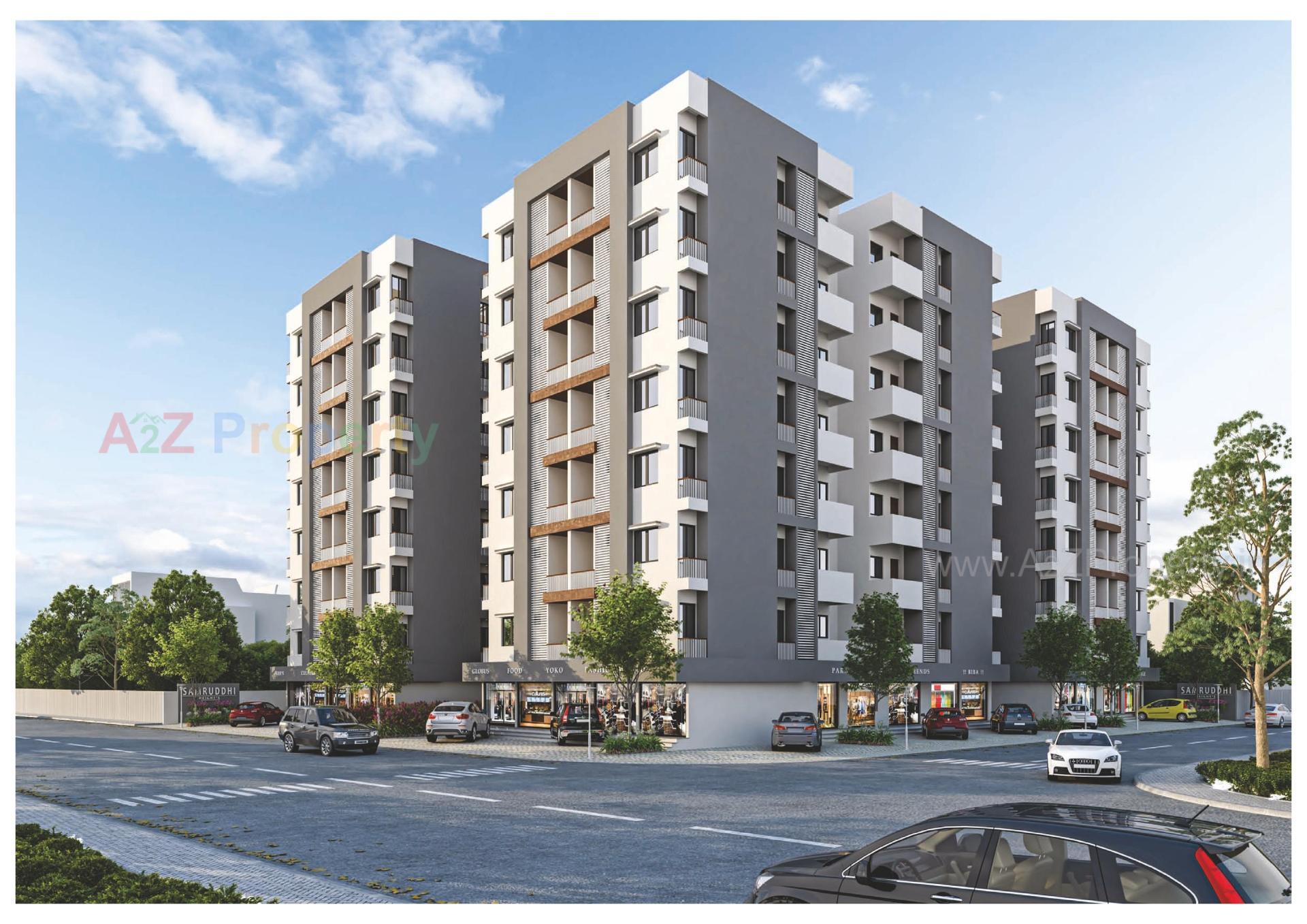 3D Elevation of real estate project Samruddhi Heights located at Bhayli, Vadodara, Gujarat