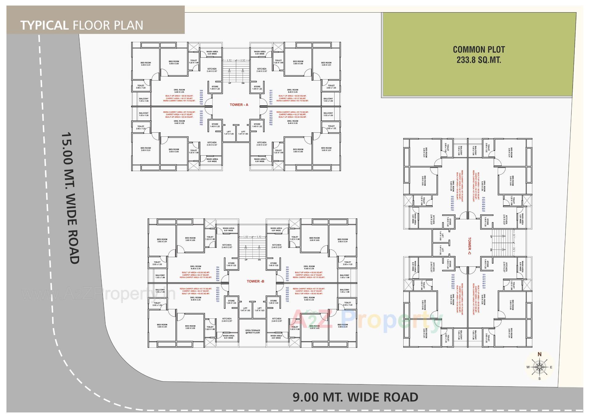 Layout of real estate project Samruddhi Heights located at Bhayli, Vadodara, Gujarat