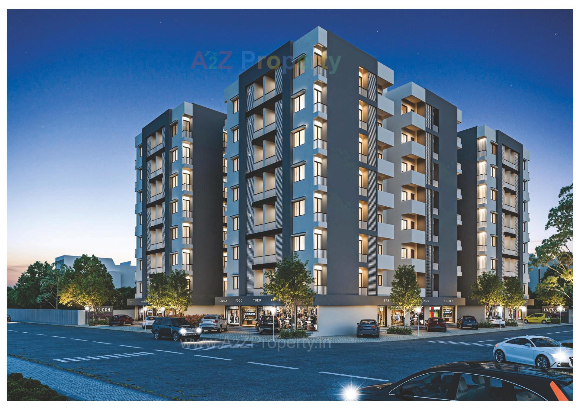 3D Elevation of real estate project Samruddhi Heights located at Bhayli, Vadodara, Gujarat