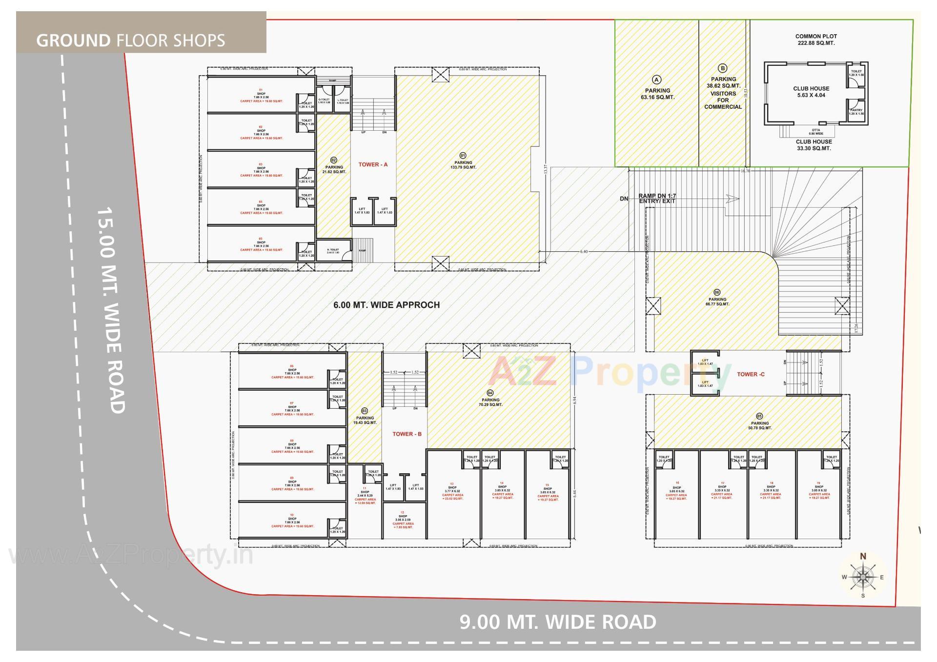 Layout of real estate project Samruddhi Heights located at Bhayli, Vadodara, Gujarat