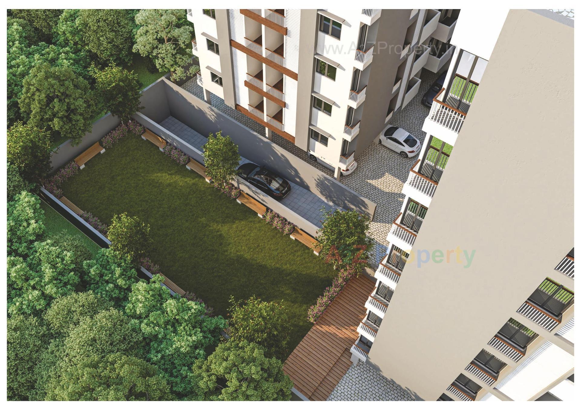 3D Elevation of real estate project Samruddhi Heights located at Bhayli, Vadodara, Gujarat