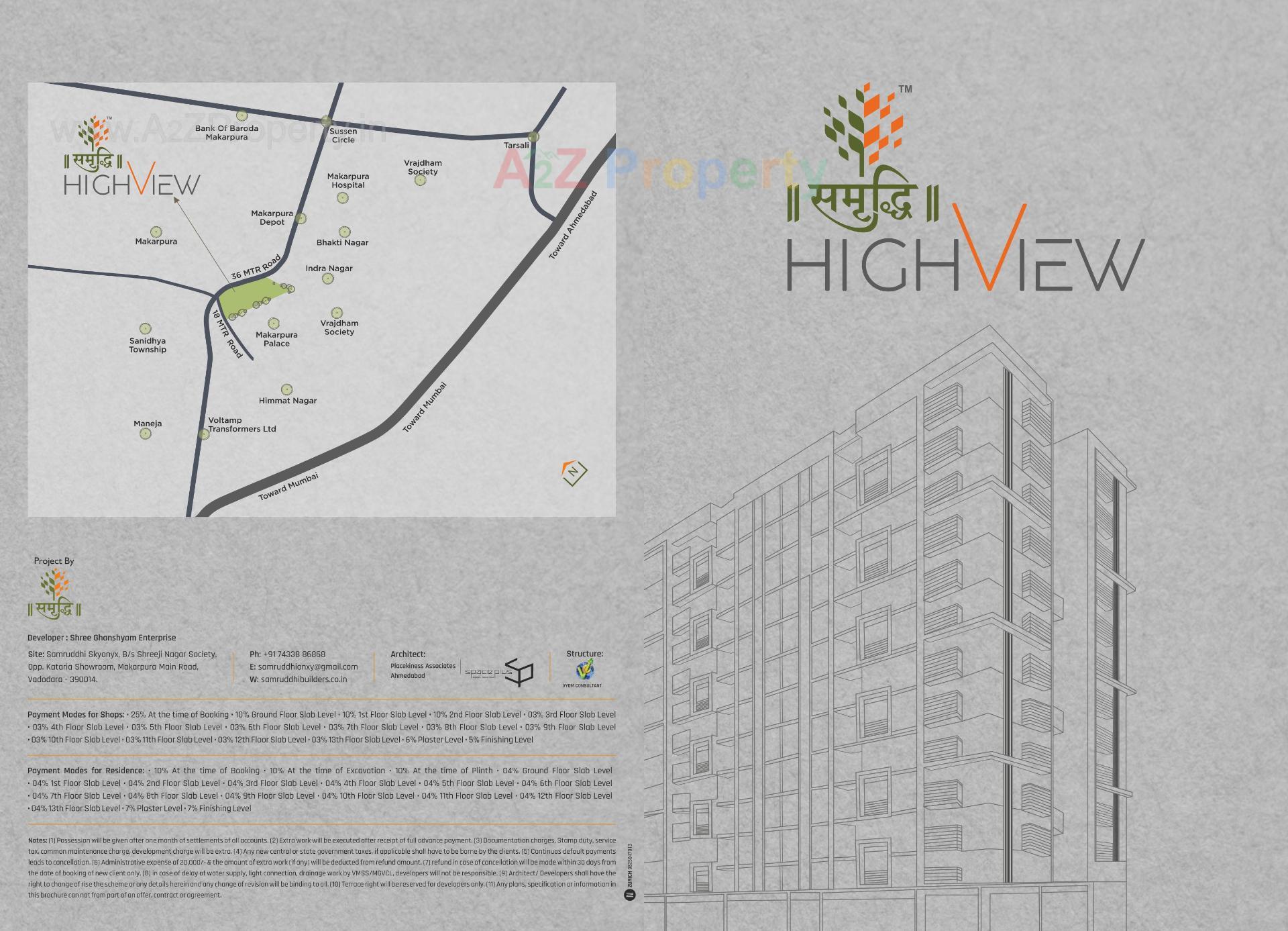  of real estate project Samruddhi High View located at Makarpura, Vadodara, Gujarat