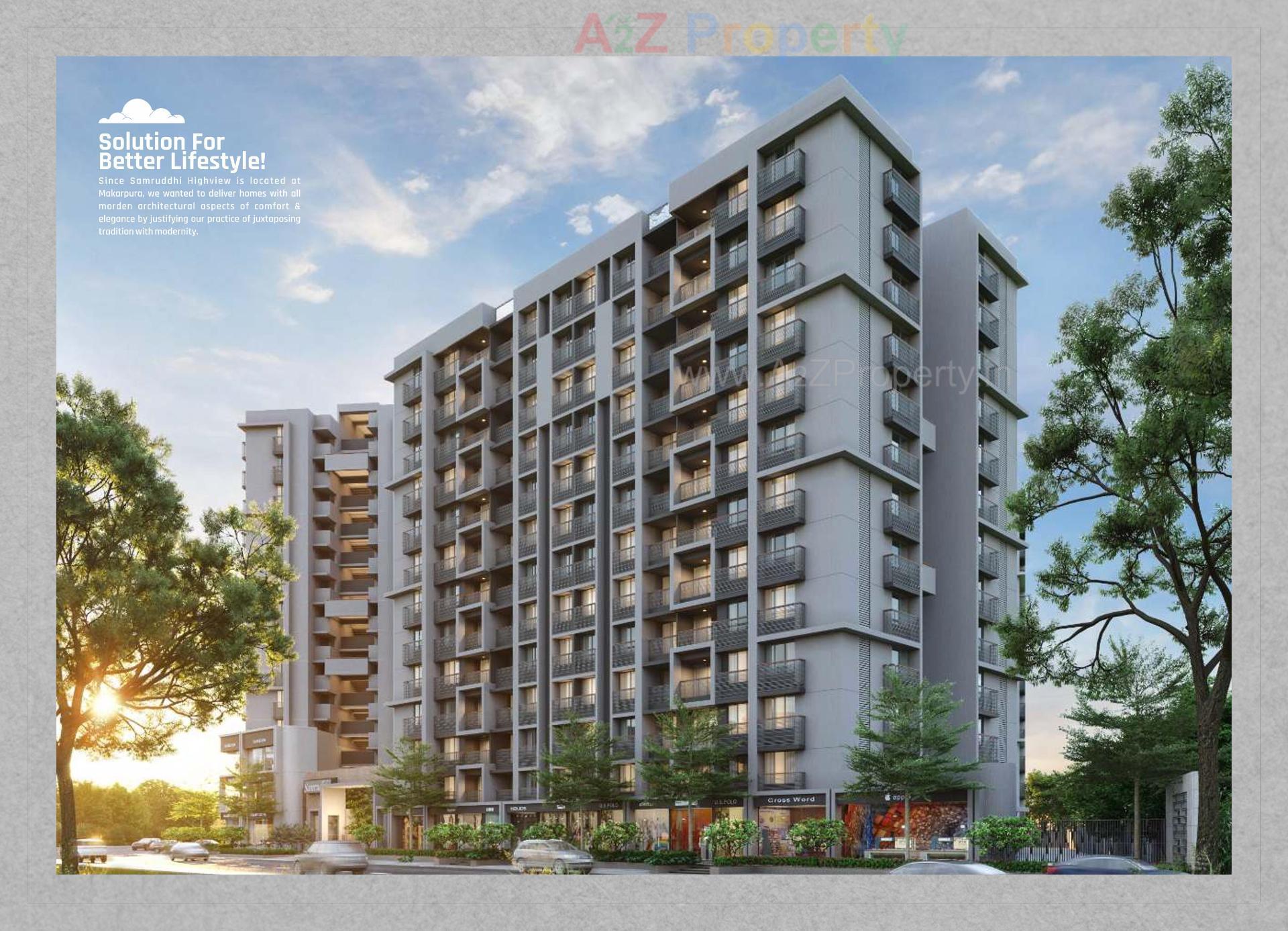 3D Elevation of real estate project Samruddhi High View located at Makarpura, Vadodara, Gujarat