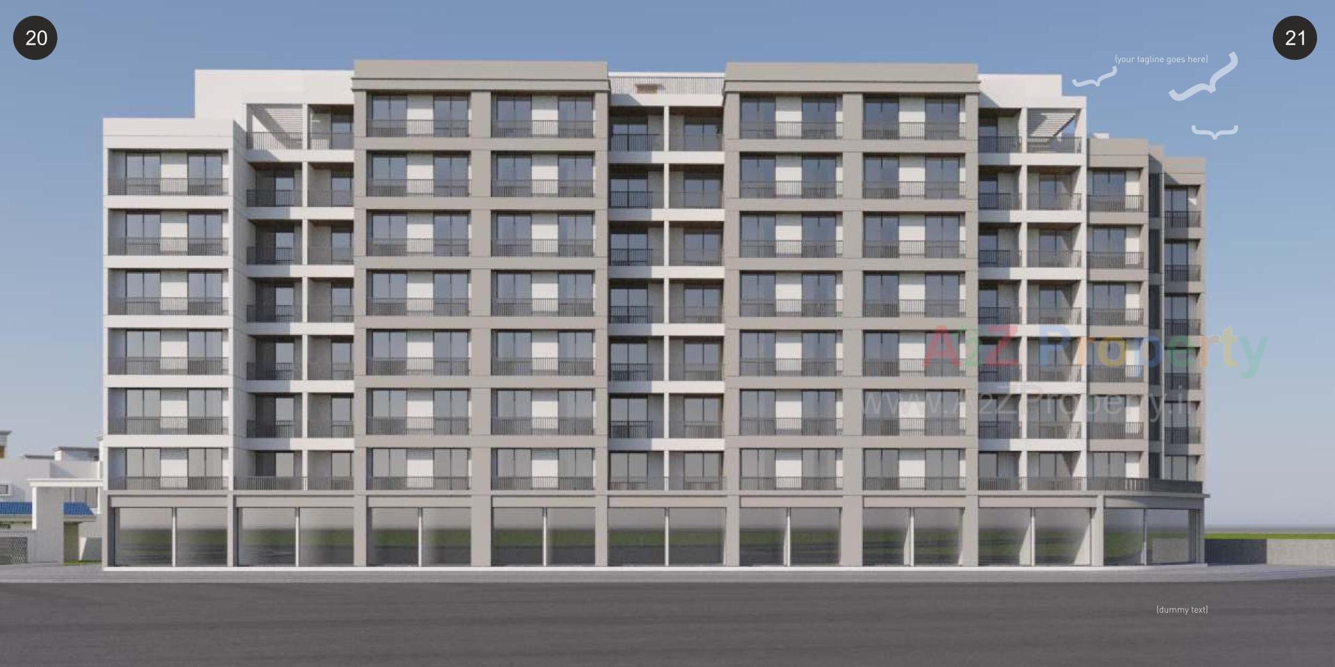 3D Elevation of real estate project Samruddhi Prarambh located at Shreeportimbi, Vadodara, Gujarat