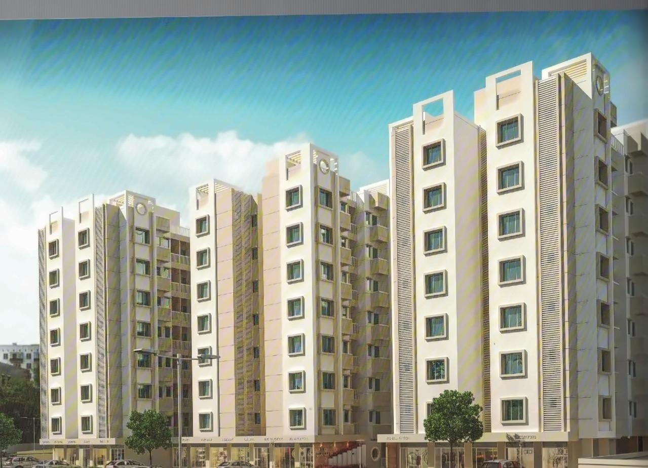 3D Elevation of real estate project Samruddhi Residency Ii located at Danteshwar, Vadodara, Gujarat