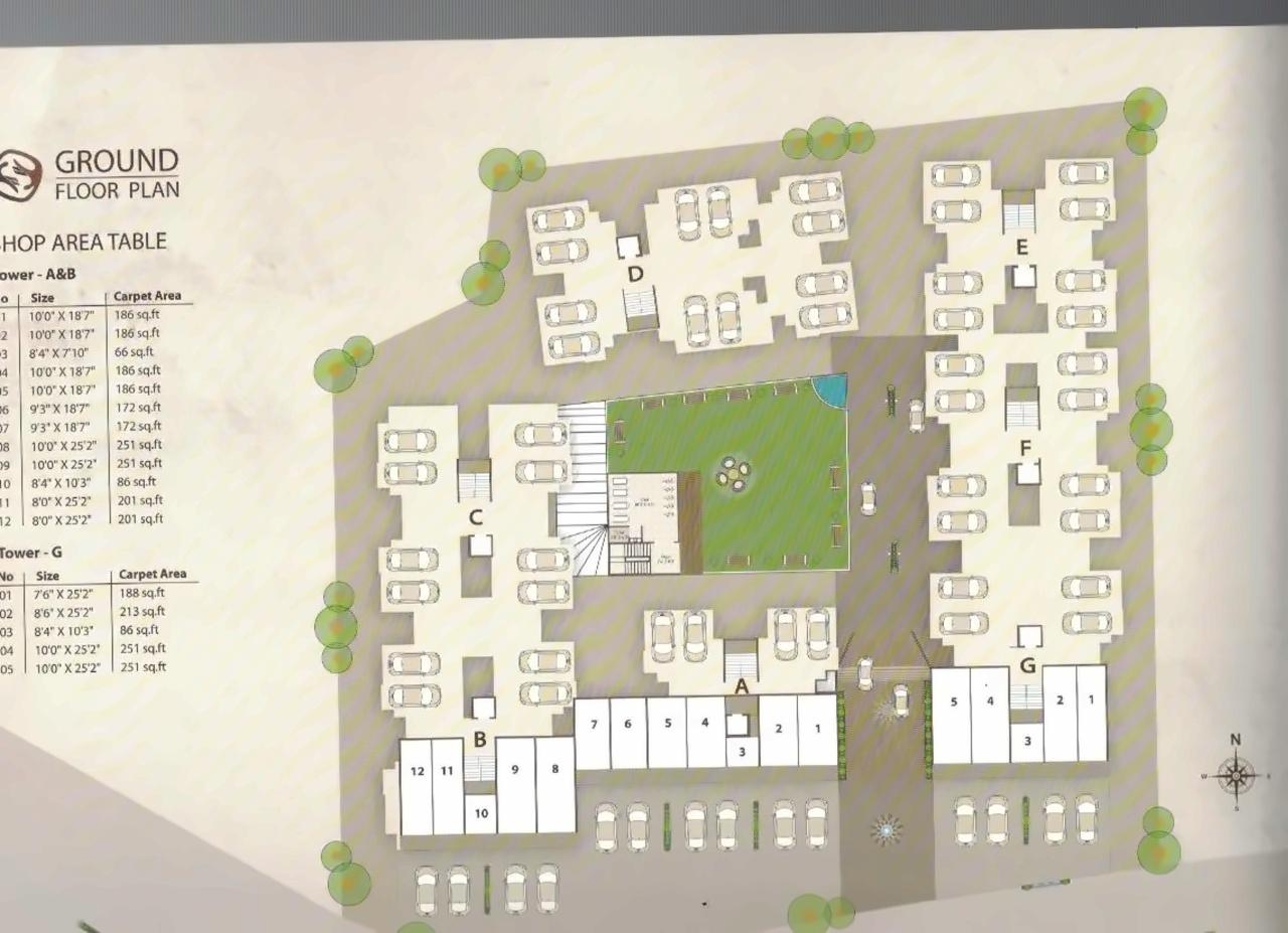 Layout of real estate project Samruddhi Residency Ii located at Danteshwar, Vadodara, Gujarat