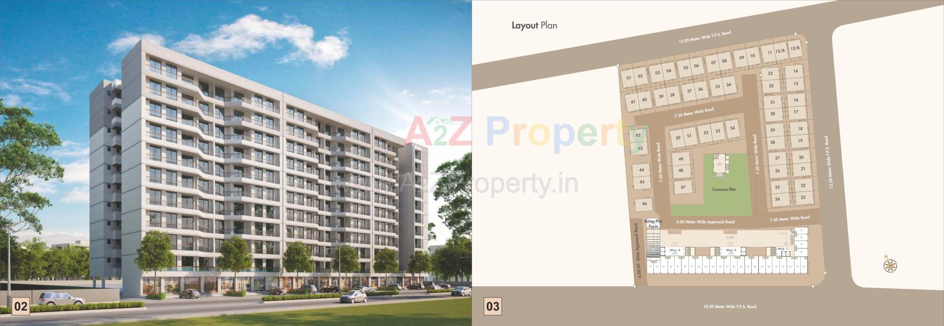 Layout of real estate project Samruddhi Saffron located at Kapurai, Vadodara, Gujarat