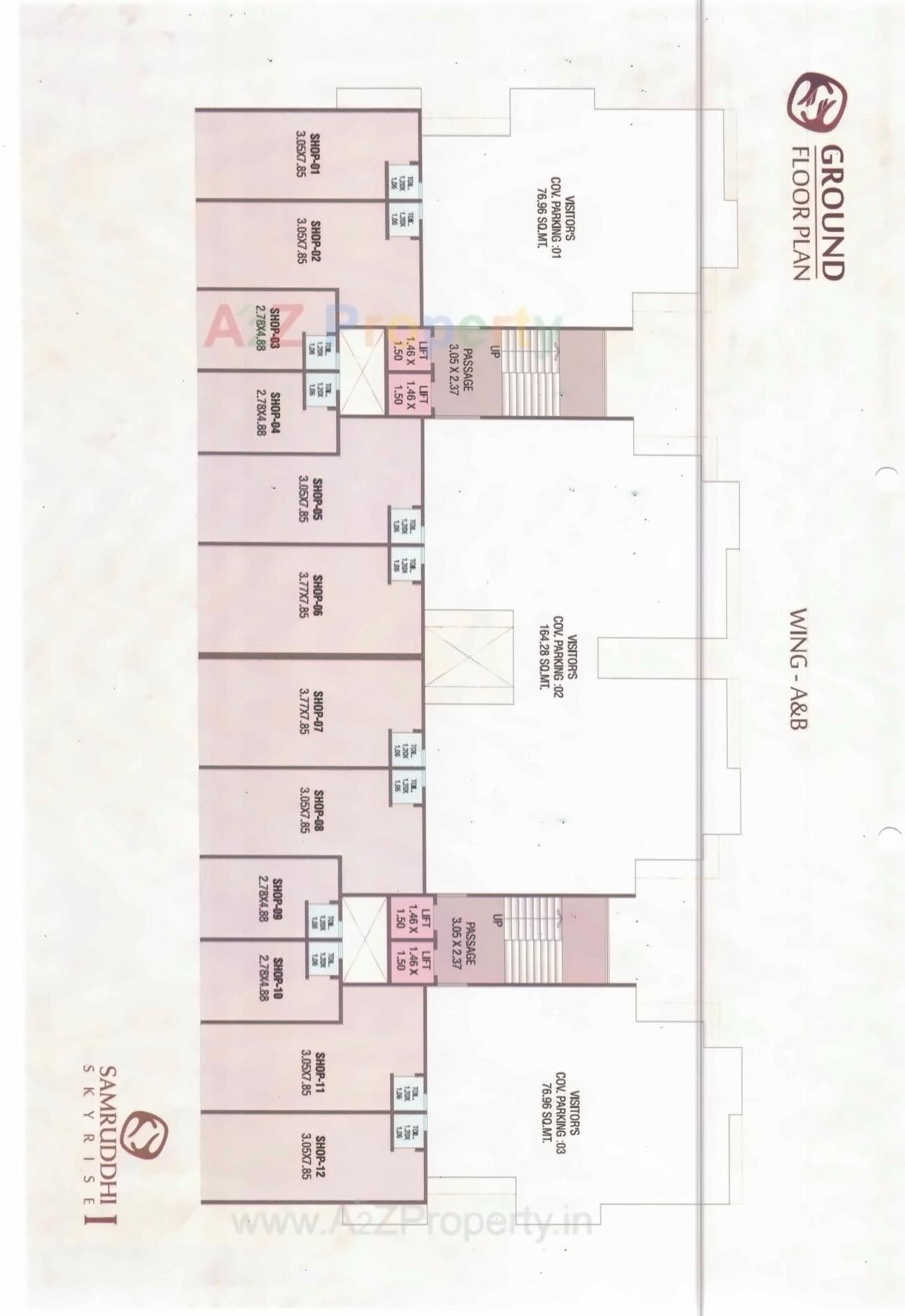 Layout of real estate project Samruddhi Skyrise located at Kalali, Vadodara, Gujarat