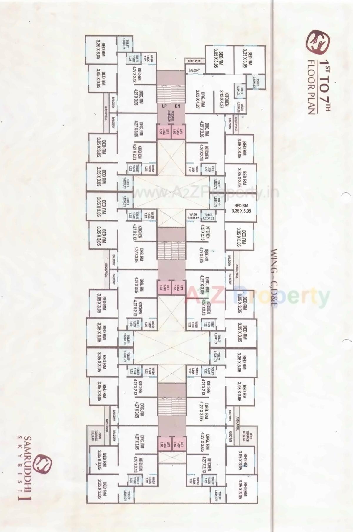Layout of real estate project Samruddhi Skyrise located at Kalali, Vadodara, Gujarat