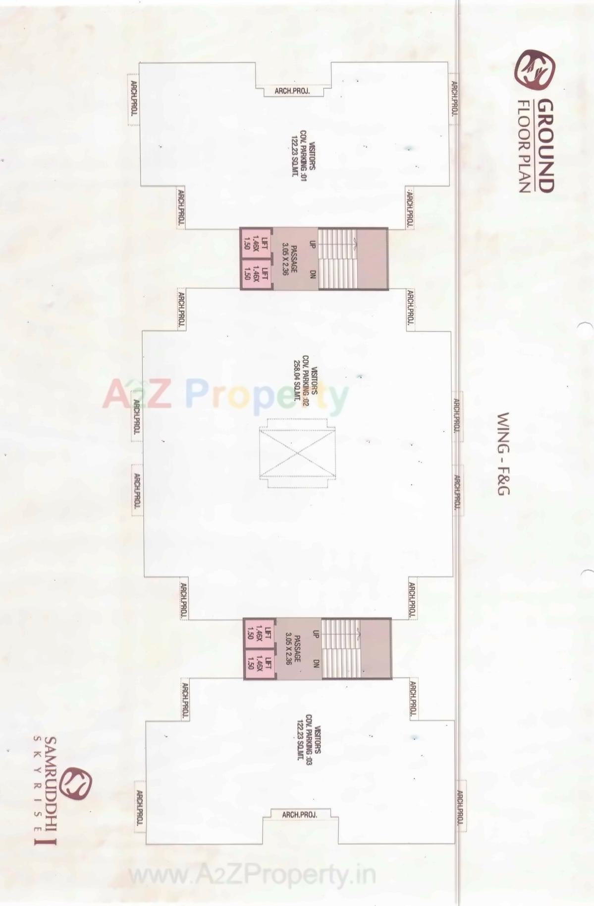 Layout of real estate project Samruddhi Skyrise located at Kalali, Vadodara, Gujarat