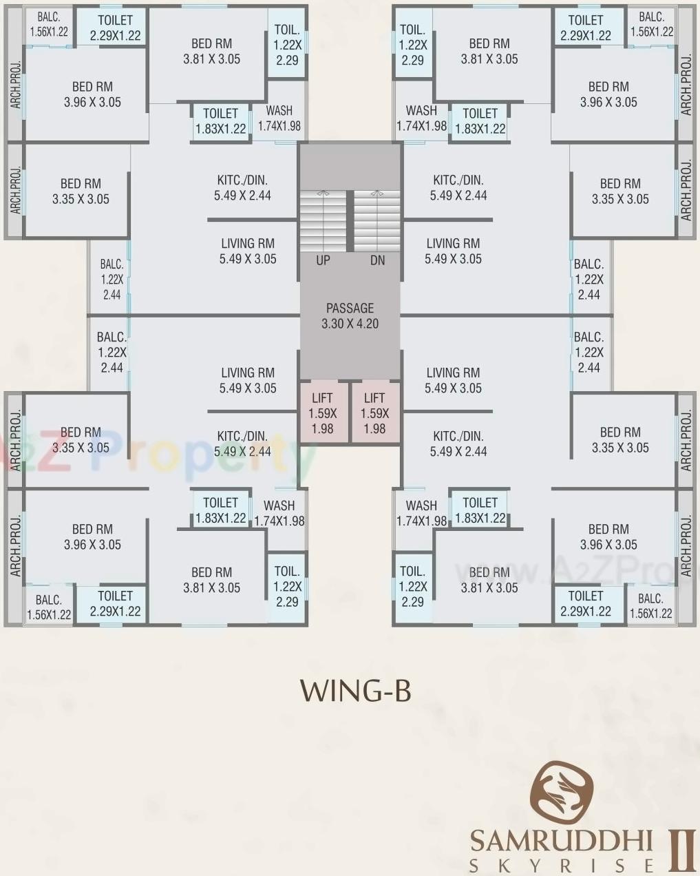 Layout of real estate project Samruddhi Skyrise Ii located at Kalali, Vadodara, Gujarat