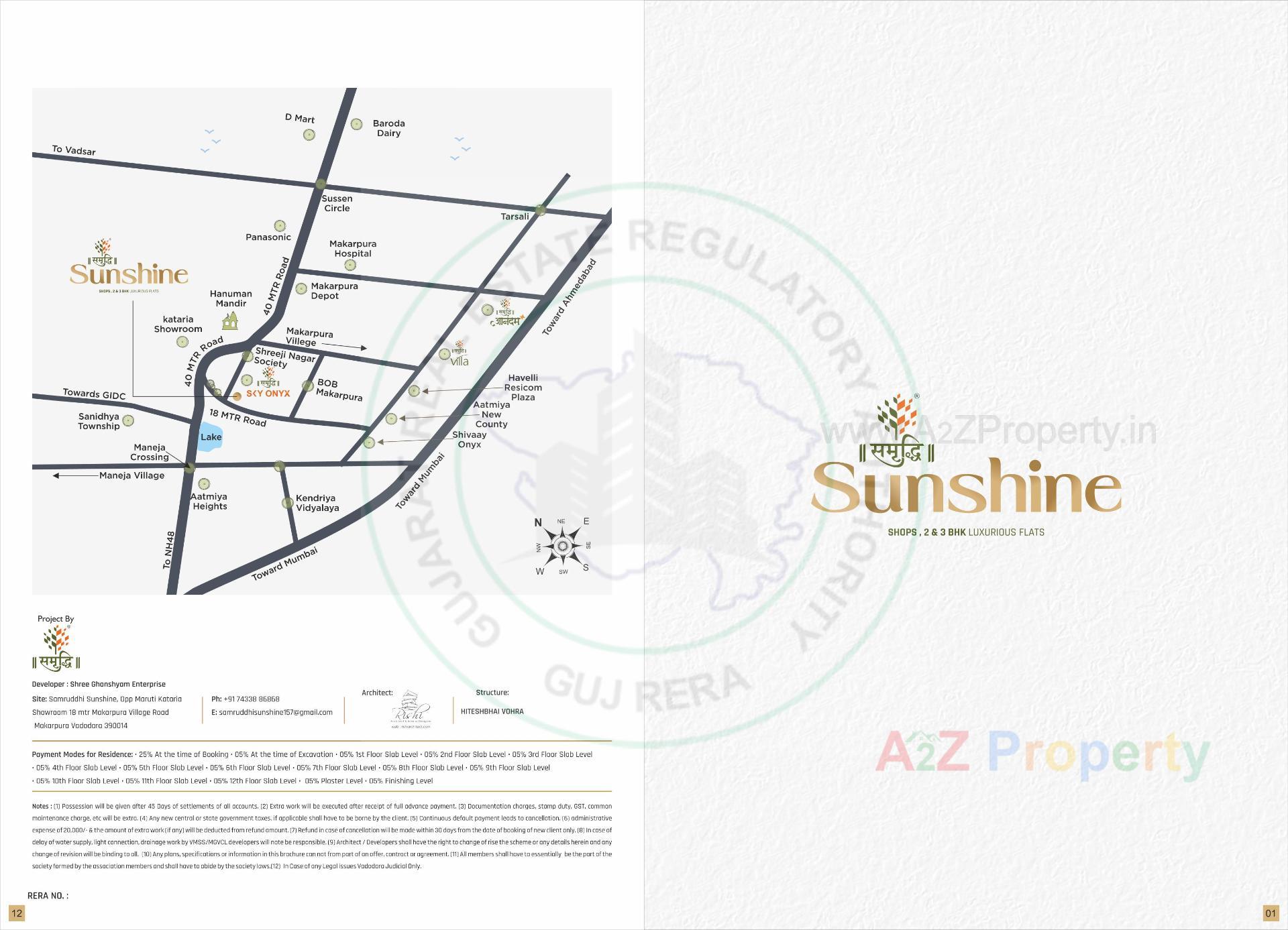  of real estate project Samruddhi Sunshine located at Makarpura, Vadodara, Gujarat