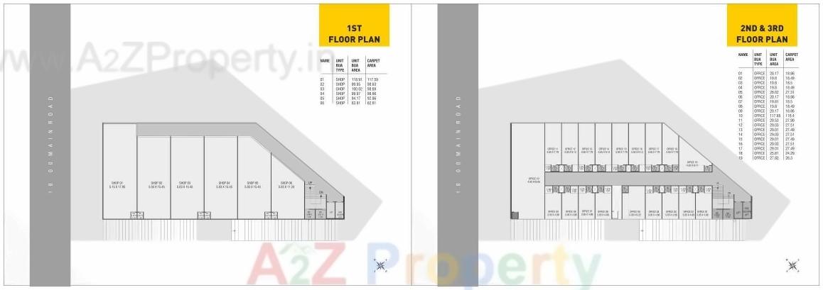Layout of real estate project Samruddhi Trade Center located at Danteshwar, Vadodara, Gujarat