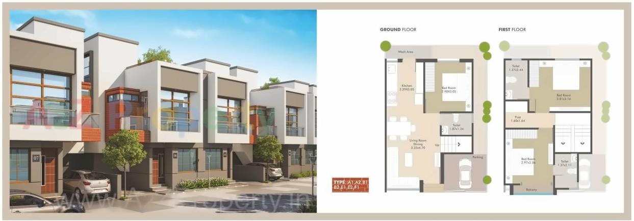 Layout of real estate project Samruddhi Villa located at Makkarpura, Vadodara, Gujarat