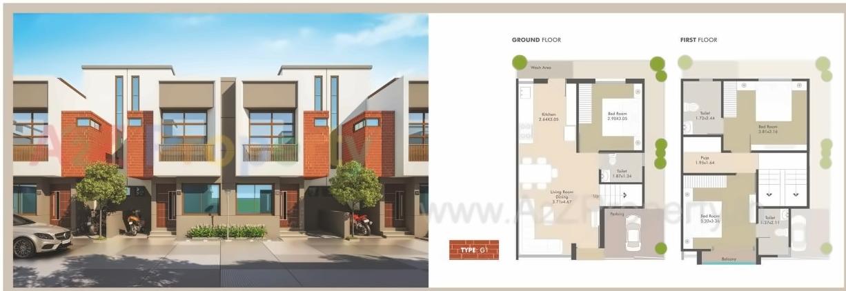 Layout of real estate project Samruddhi Villa located at Makkarpura, Vadodara, Gujarat