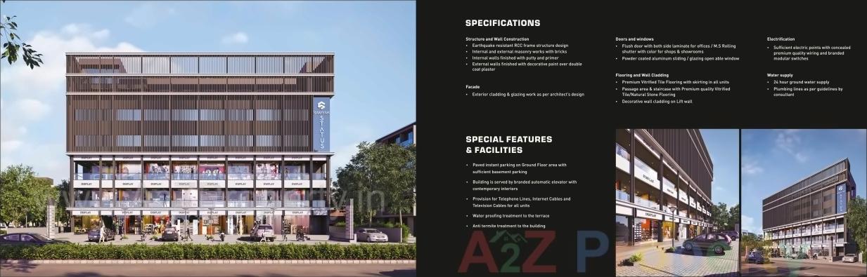 3D Elevation of real estate project Samyak Status located at Vasna, Vadodara, Gujarat