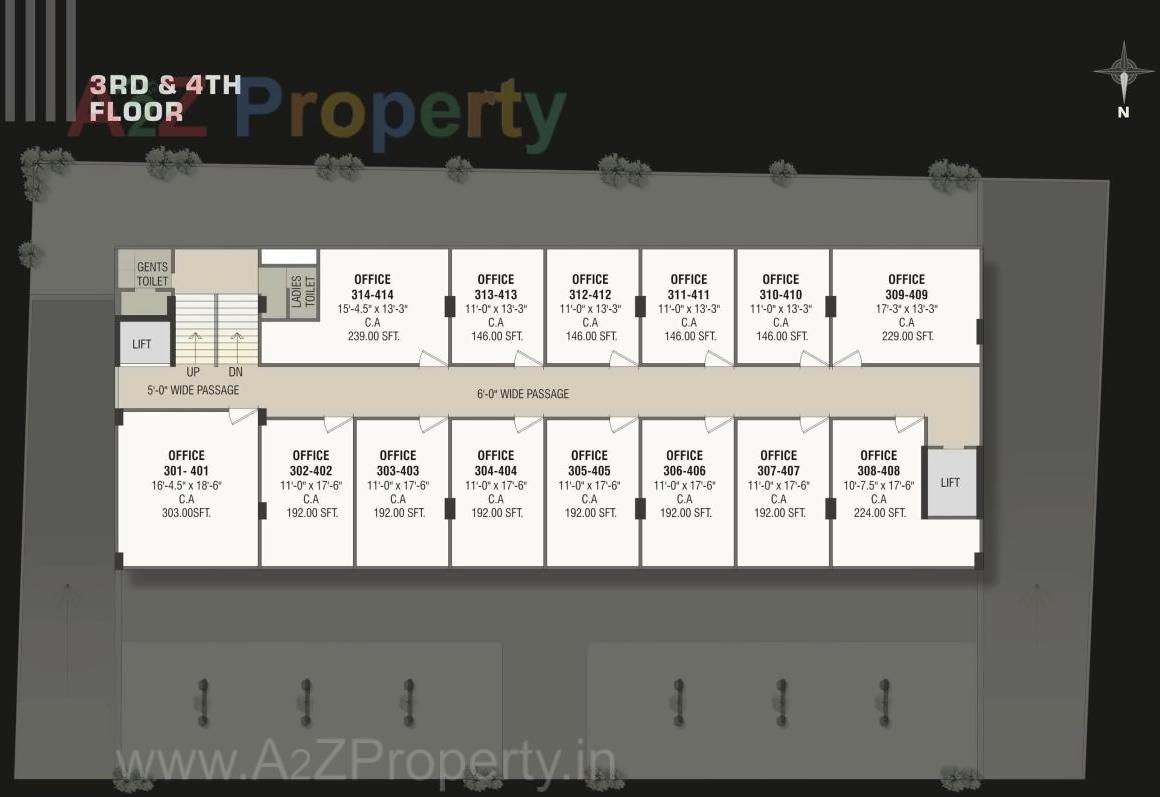 Layout of real estate project Samyak Status located at Vasna, Vadodara, Gujarat