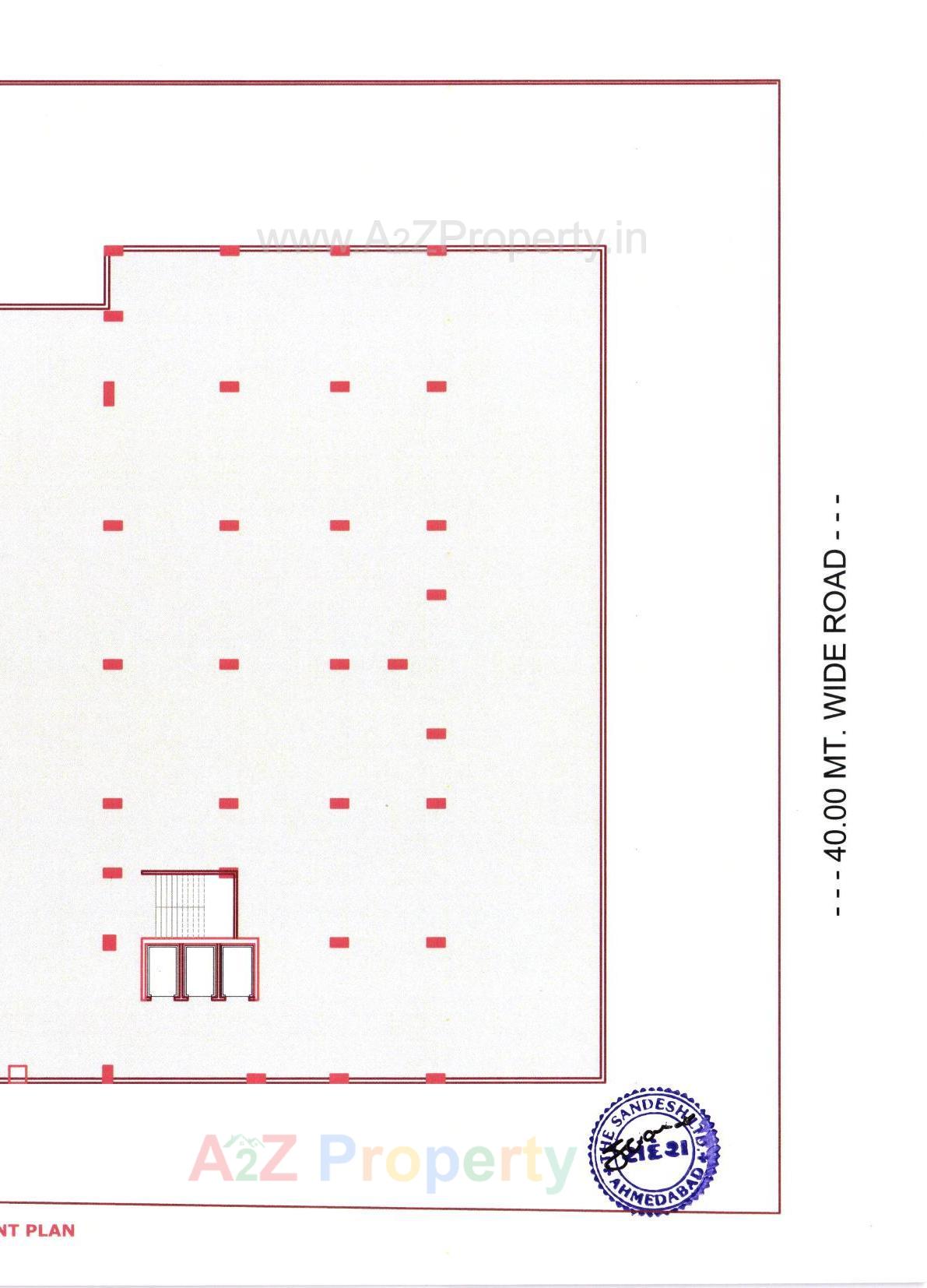 Layout of real estate project Sandesh Bhavan located at Nagarwada, Vadodara, Gujarat