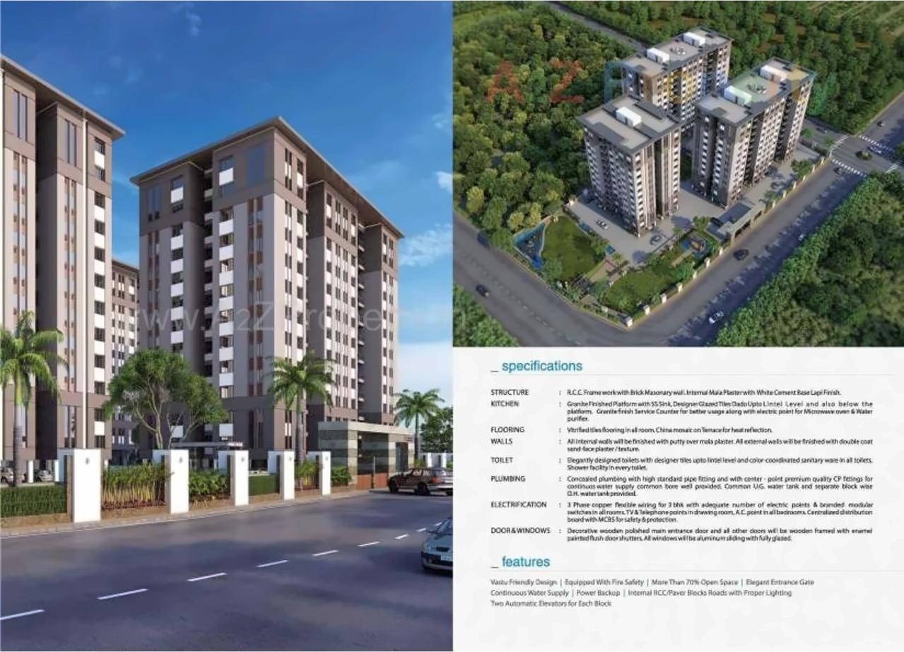 3D Elevation of real estate project Sangani Skyz located at Bhayli, Vadodara, Gujarat