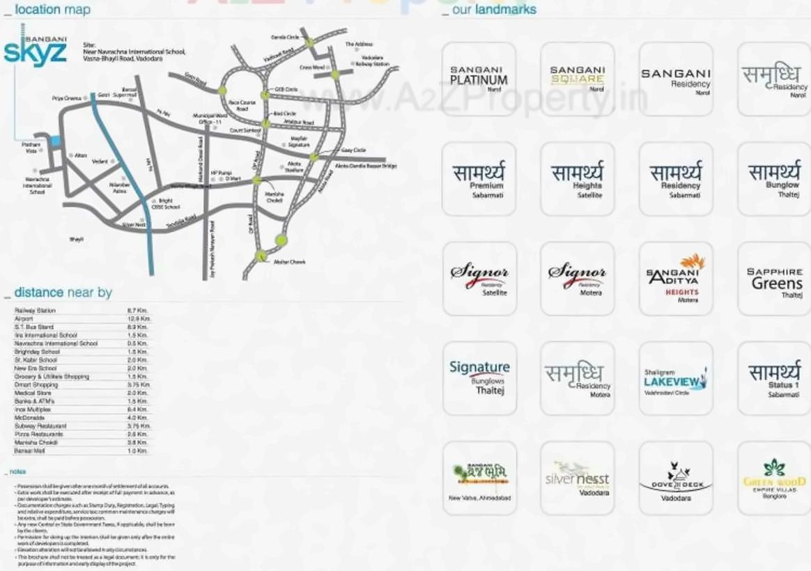  of real estate project Sangani Skyz located at Bhayli, Vadodara, Gujarat