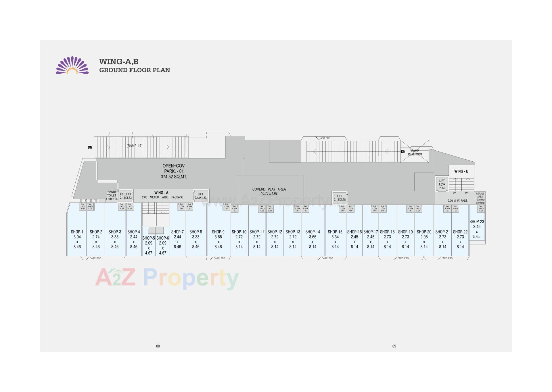 Layout of real estate project Sanidhya Aster located at Bill, Vadodara, Gujarat