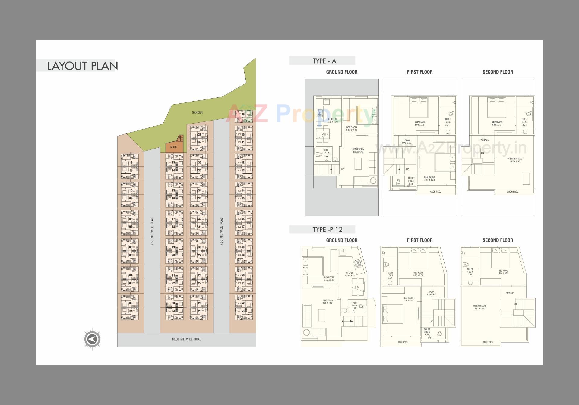 Layout of real estate project Sanidhya Celosia located at Bil, Vadodara, Gujarat