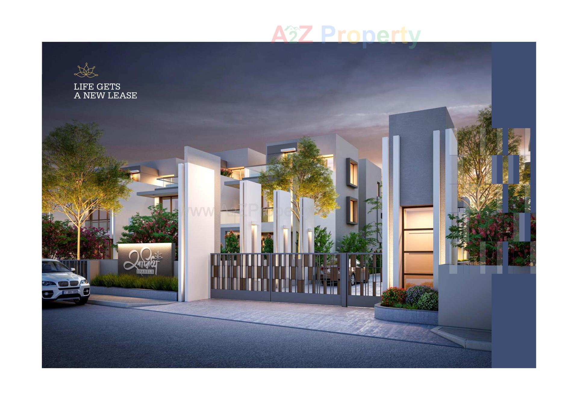 3D Elevation of real estate project Sanidhya Sparkle located at Chhani, Vadodara, Gujarat