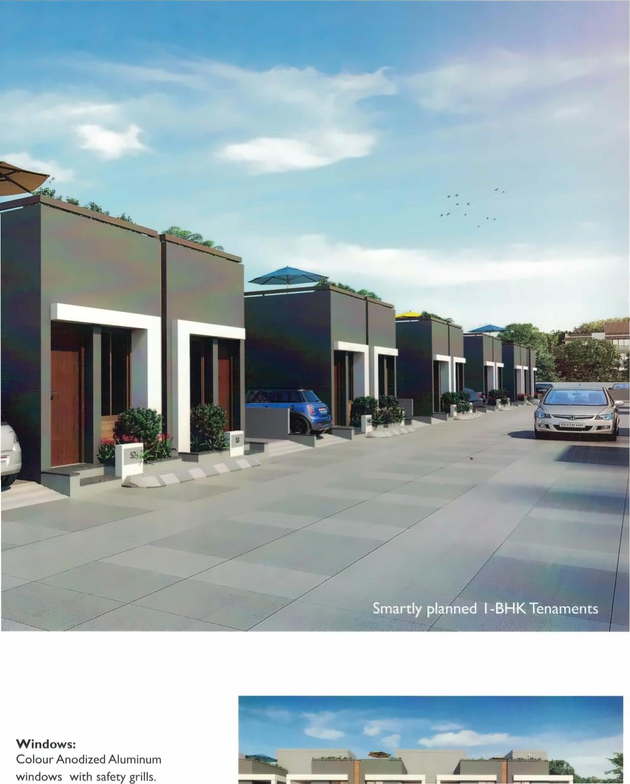 3D Elevation of real estate project Sanskruti Aangan located at Bill, Vadodara, Gujarat