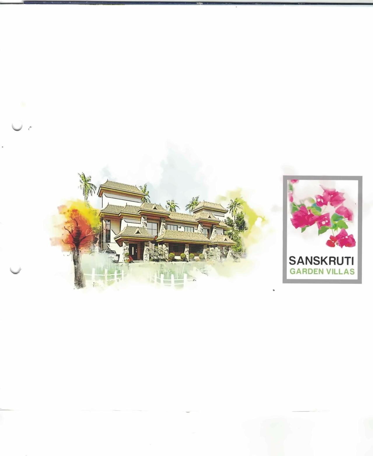 3D Elevation of real estate project Sanskruti Garden Villas located at Bill, Vadodara, Gujarat