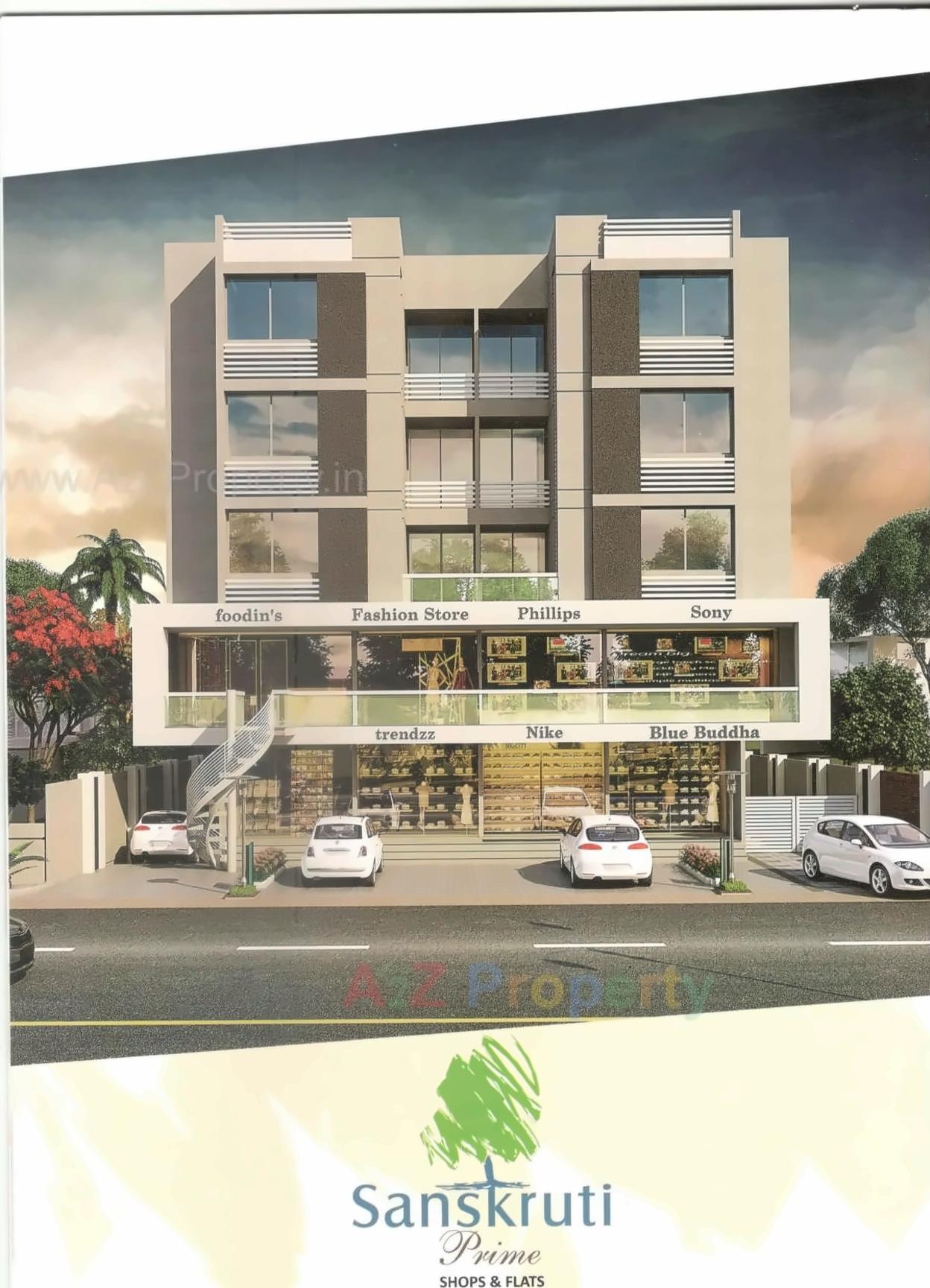 3D Elevation of real estate project Sanskruti Prime located at Bill, Vadodara, Gujarat