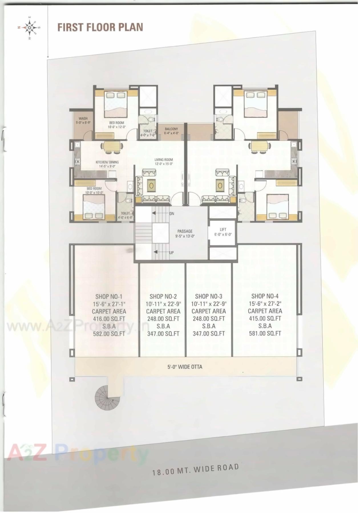 Layout of real estate project Sanskruti Prime located at Bill, Vadodara, Gujarat