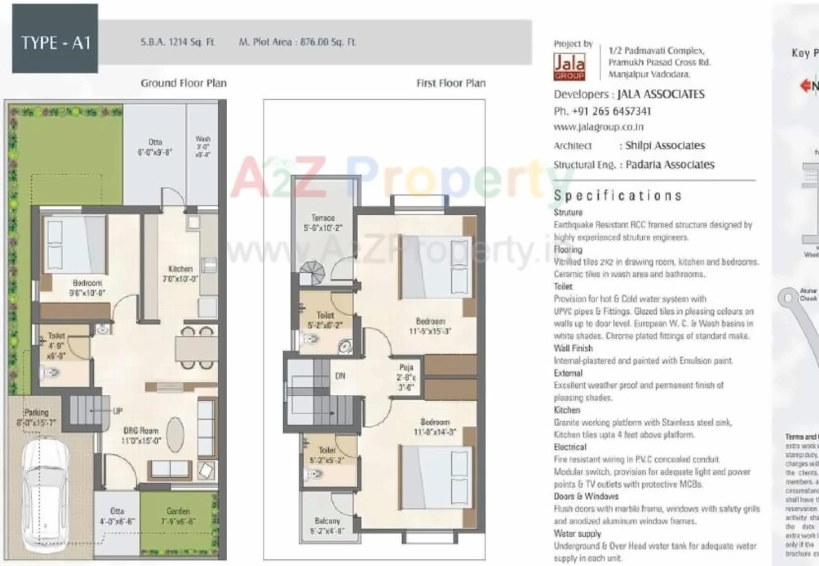 Layout of real estate project Sanskruti Residency located at Vadsar, Vadodara, Gujarat